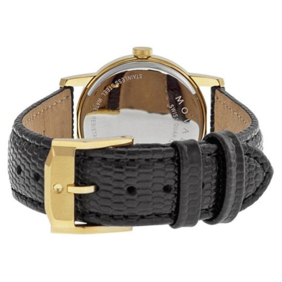 Movado Museum Black Dial Gold Leather Womens Watch - Picture 3 of 3